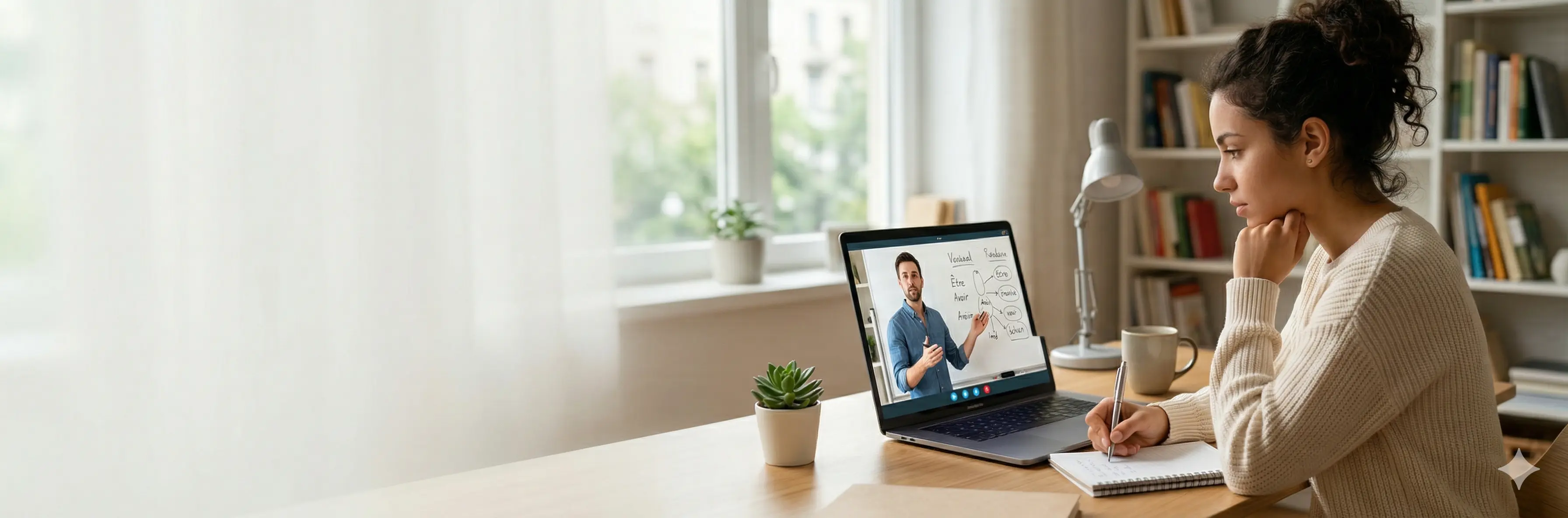Student receiving online tutoring